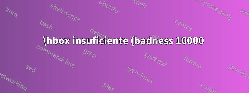 \hbox insuficiente (badness 10000) detectado com a classe newlfm
