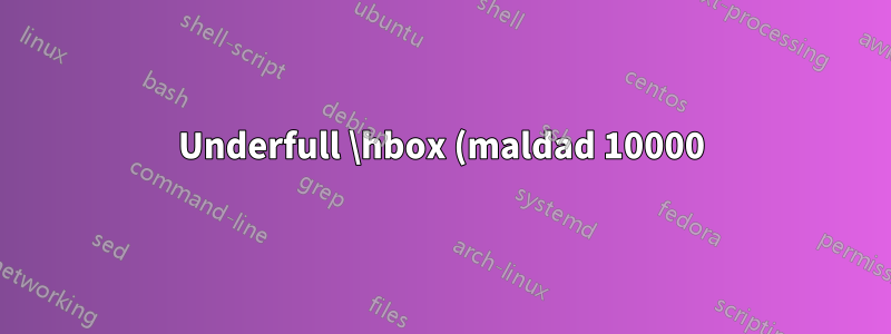Underfull \hbox (maldad 10000) detectado con la clase newlfm