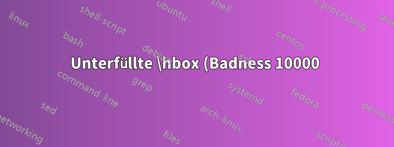 Unterfüllte \hbox (Badness 10000) mit der Newlfm-Klasse erkannt