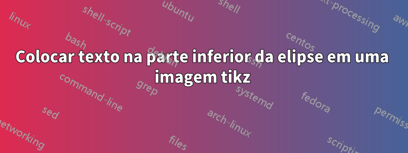 Colocar texto na parte inferior da elipse em uma imagem tikz