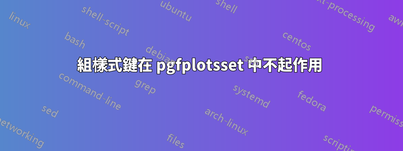 組樣式鍵在 pgfplotsset 中不起作用