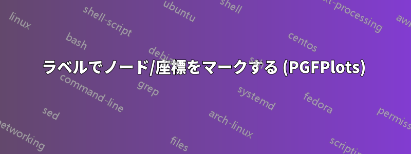 ラベルでノード/座標をマークする (PGFPlots)