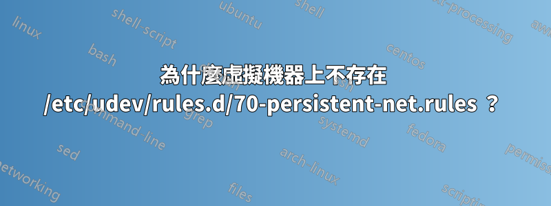 為什麼虛擬機器上不存在 /etc/udev/rules.d/70-persistent-net.rules ？