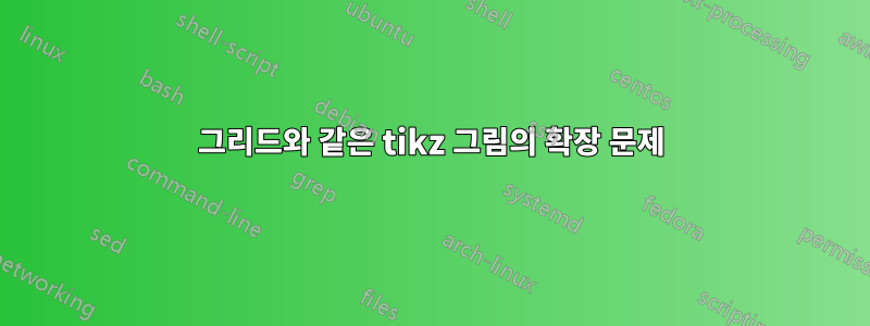 그리드와 같은 tikz 그림의 확장 문제