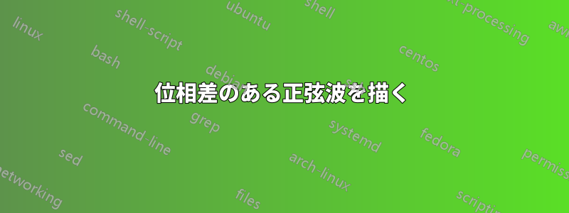 位相差のある正弦波を描く