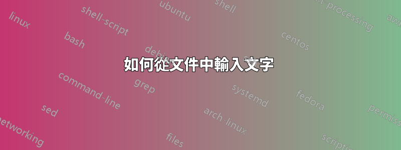 如何從文件中輸入文字