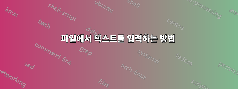 파일에서 텍스트를 입력하는 방법