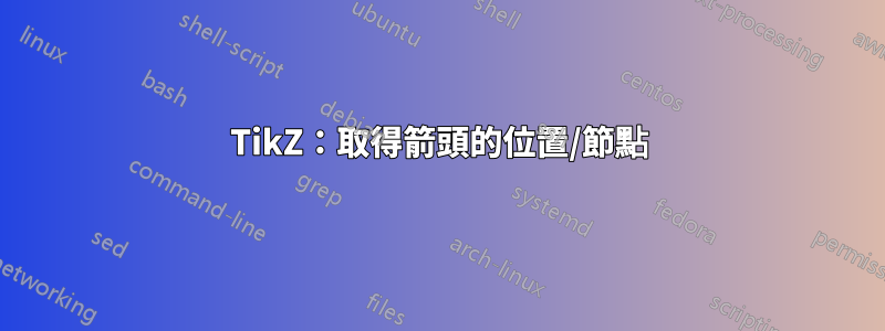 TikZ：取得箭頭的位置/節點