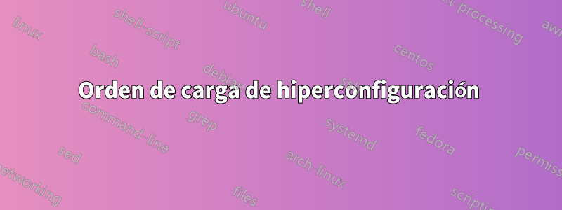 Orden de carga de hiperconfiguración