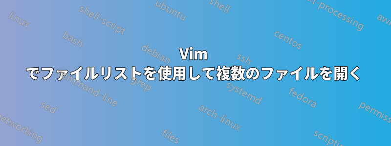 Vim でファイルリストを使用して複数のファイルを開く