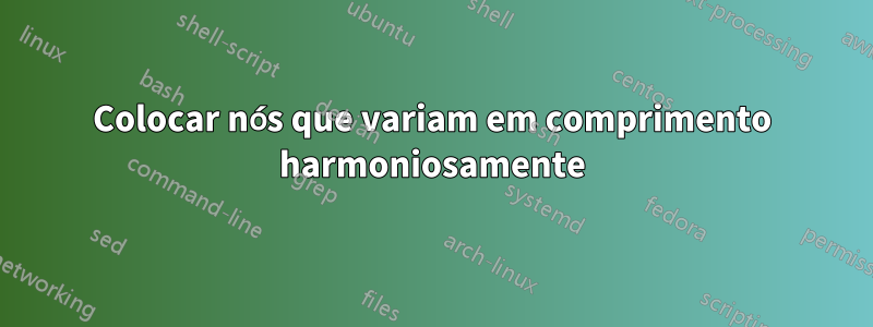 Colocar nós que variam em comprimento harmoniosamente