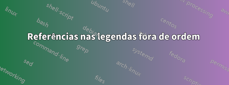 Referências nas legendas fora de ordem