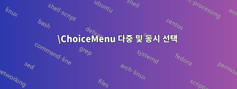 \ChoiceMenu 다중 및 동시 선택