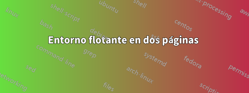 Entorno flotante en dos páginas