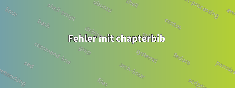 Fehler mit chapterbib