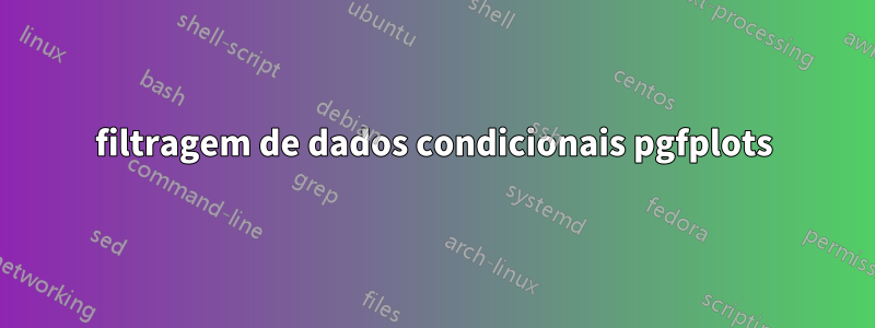 filtragem de dados condicionais pgfplots