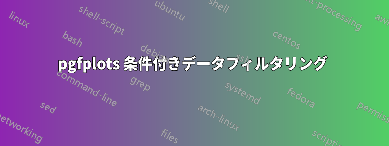 pgfplots 条件付きデータフィルタリング