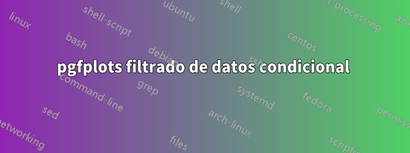 pgfplots filtrado de datos condicional