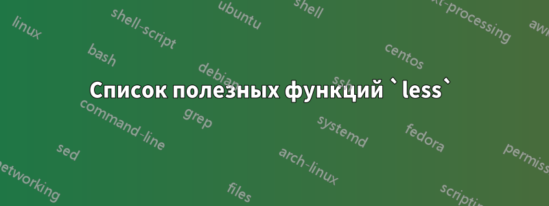 Список полезных функций `less`