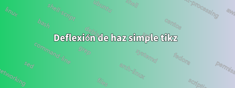 Deflexión de haz simple tikz 