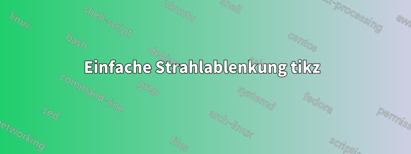 Einfache Strahlablenkung tikz 