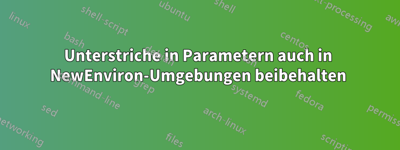 Unterstriche in Parametern auch in NewEnviron-Umgebungen beibehalten