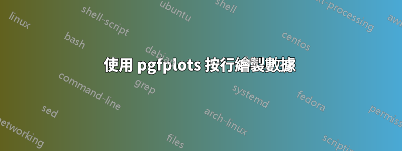 使用 pgfplots 按行繪製數據