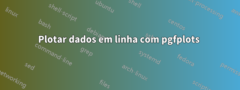 Plotar dados em linha com pgfplots