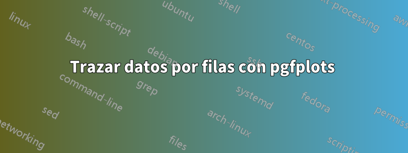 Trazar datos por filas con pgfplots