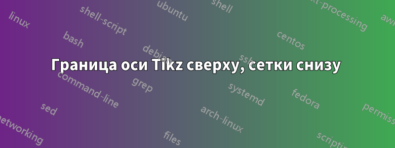 Граница оси Tikz сверху, сетки снизу