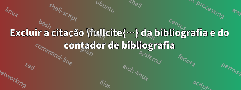 Excluir a citação \fullcite{…} da bibliografia e do contador de bibliografia