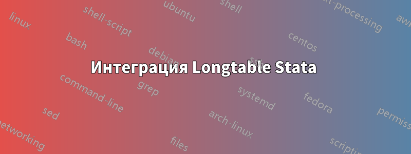 Интеграция Longtable Stata