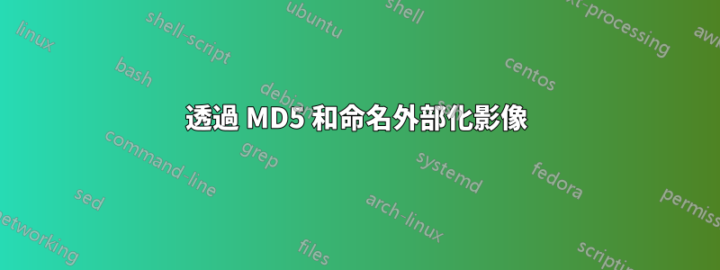 透過 MD5 和命名外部化影像