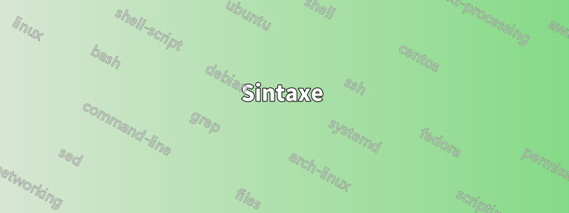 Sintaxe