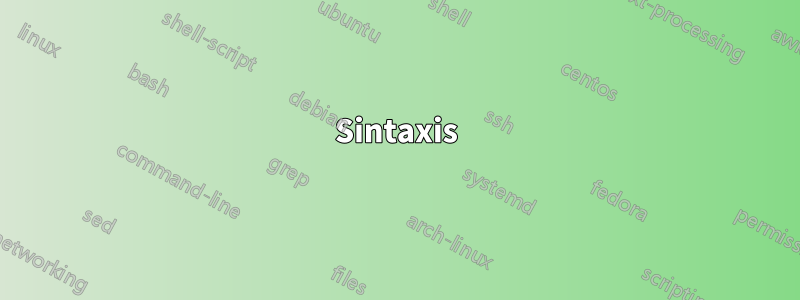 Sintaxis