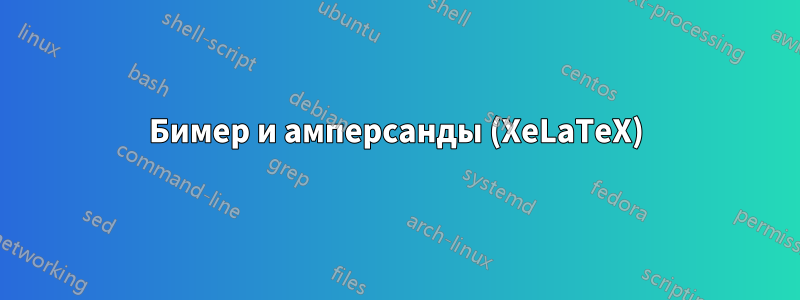 Бимер и амперсанды (XeLaTeX)