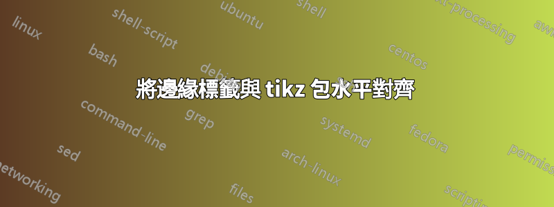 將邊緣標籤與 tikz 包水平對齊