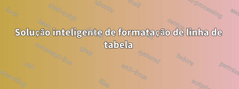 Solução inteligente de formatação de linha de tabela