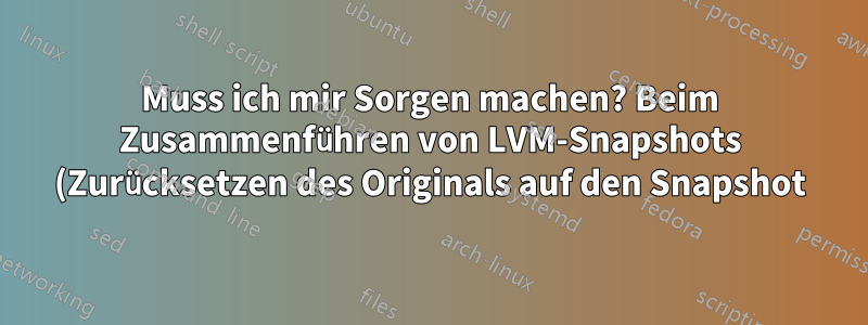 Muss ich mir Sorgen machen? Beim Zusammenführen von LVM-Snapshots (Zurücksetzen des Originals auf den Snapshot) werden im Syslog Segmentierungsfehler gemeldet.