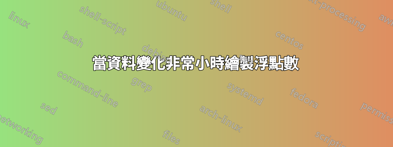 當資料變化非常小時繪製浮點數