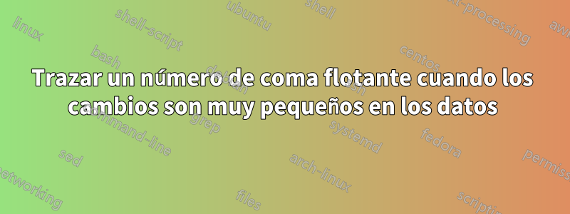 Trazar un número de coma flotante cuando los cambios son muy pequeños en los datos