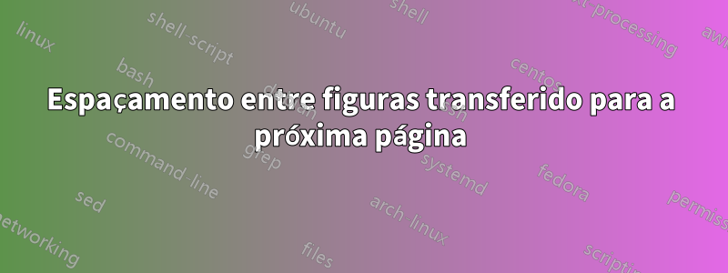 Espaçamento entre figuras transferido para a próxima página