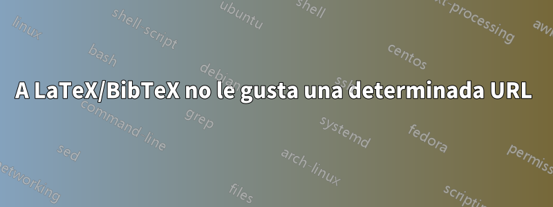 A LaTeX/BibTeX no le gusta una determinada URL