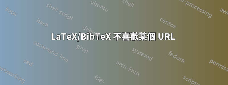 LaTeX/BibTeX 不喜歡某個 URL