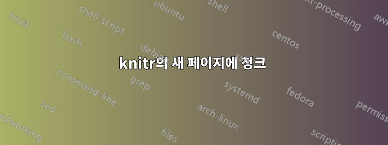 knitr의 새 페이지에 청크