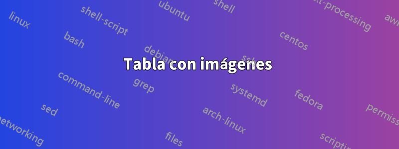 Tabla con imágenes