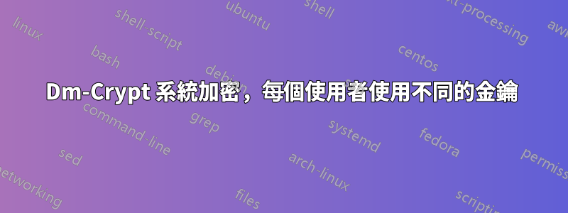 Dm-Crypt 系統加密,每個使用者使用不同的金鑰
