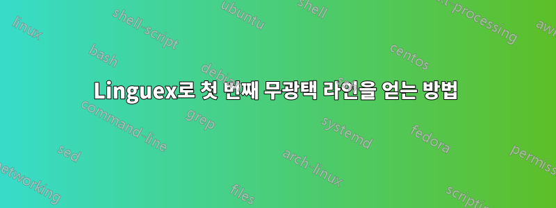 Linguex로 첫 번째 무광택 라인을 얻는 방법