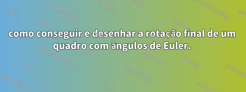 como conseguir e desenhar a rotação final de um quadro com ângulos de Euler.