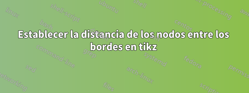 Establecer la distancia de los nodos entre los bordes en tikz